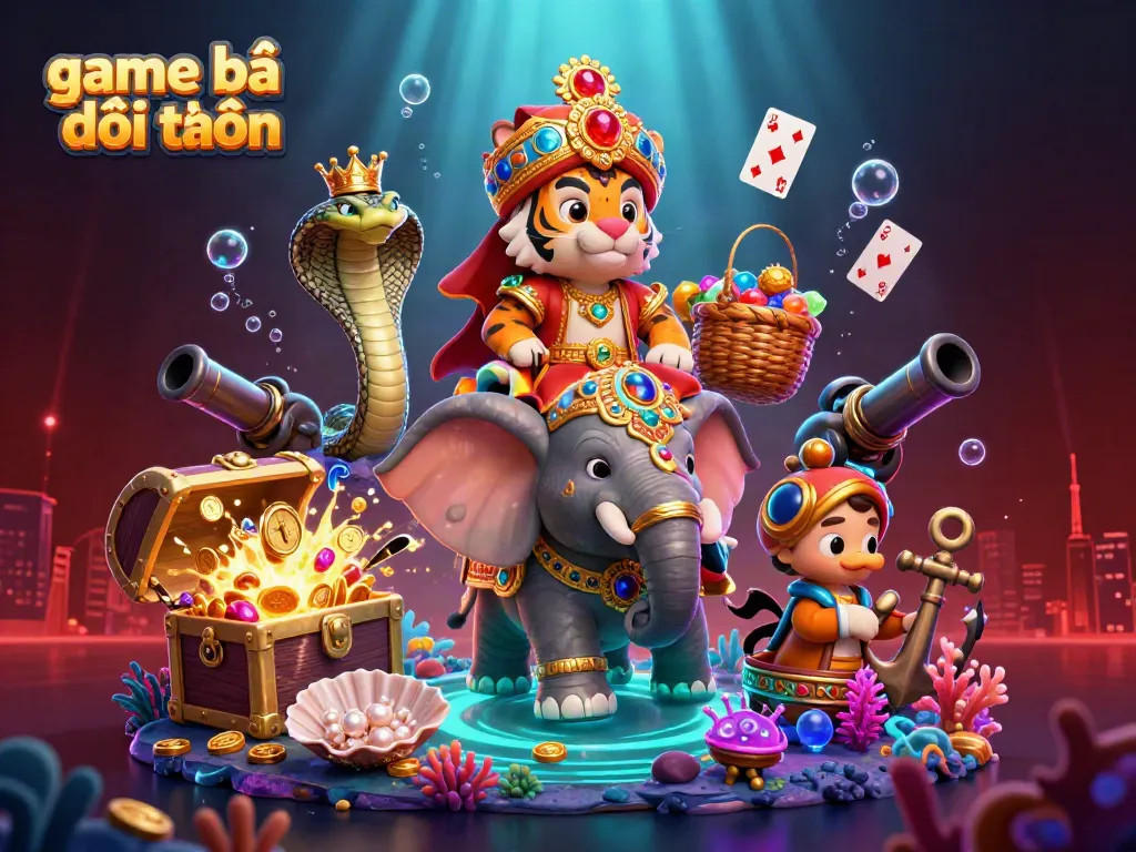 Experience the thrill of game bài đổi thưởng with 3D cartoon characters and rich underwater treasures!
