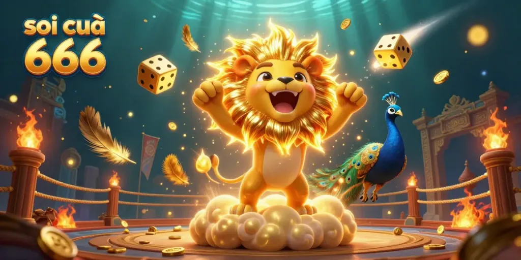 Experience roi of soi cầu 666 with a vibrant 3D illustration depicting majestic gambling elements.