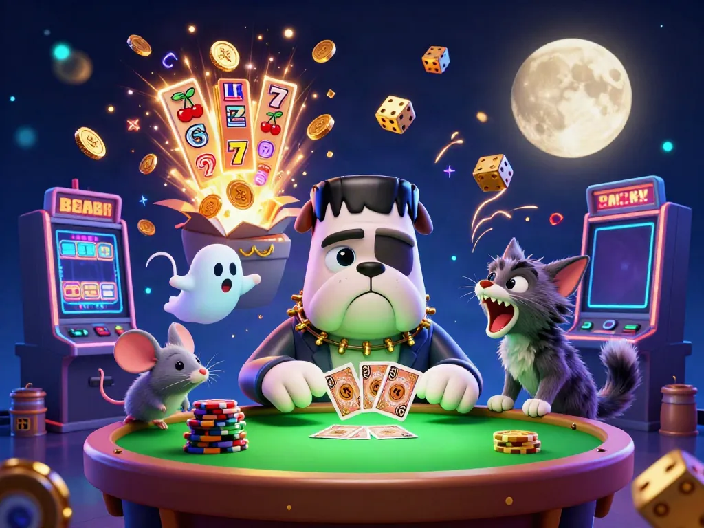 Conquer the excitement of slot pulsa with vibrant game elements and cartoon creatures in action.