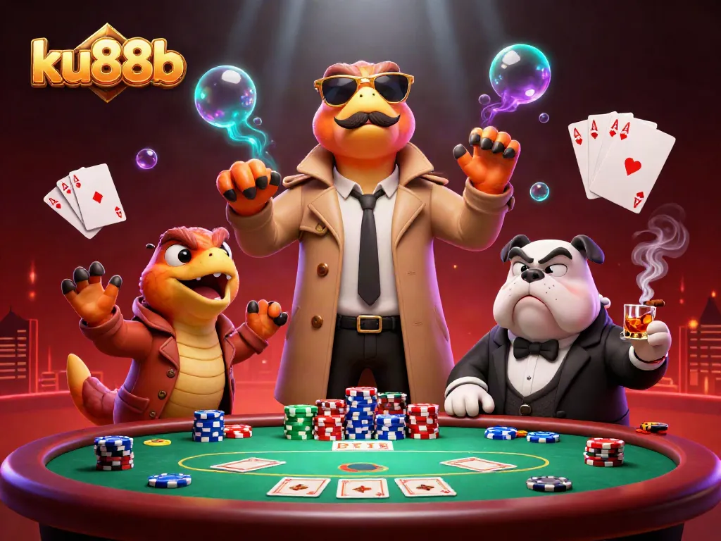 ku88b raptors attempting to sneak into a VIP casino with colorful poker elements